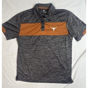 Texas Longhorns Colosseum Men's Small Golf‎ Polo Shirt - Gray Orange